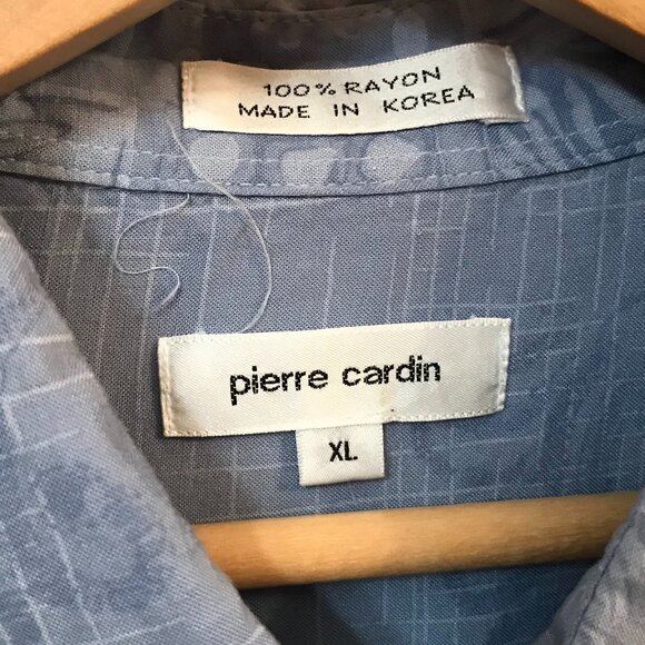 Pierre Cardin Tropical Men’s Shirt: Vintage Button Down, Short Sleeves, Size XL - Picture 7 of 9
